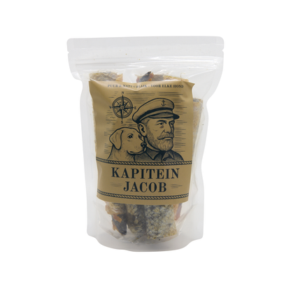 Gedroogde zalmhuiden met vlees - 300 gram