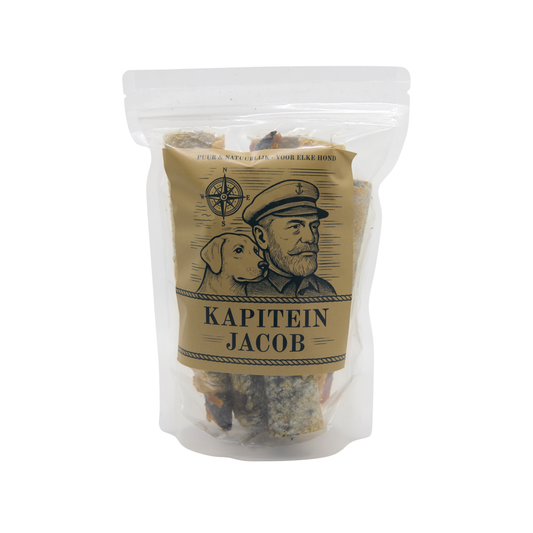 Gedroogde zalmhuiden met vlees - 300 gram