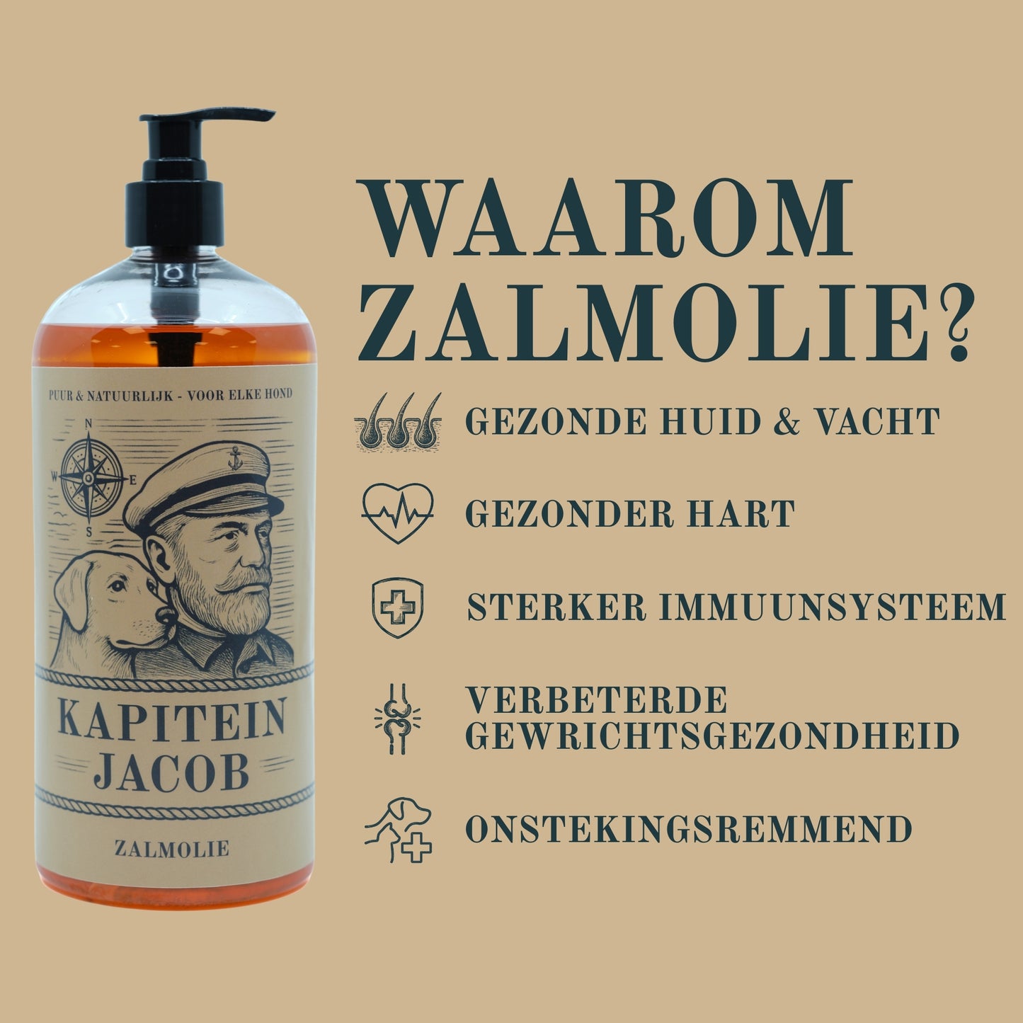 Zalmolie voor hond - 0,5 liter
